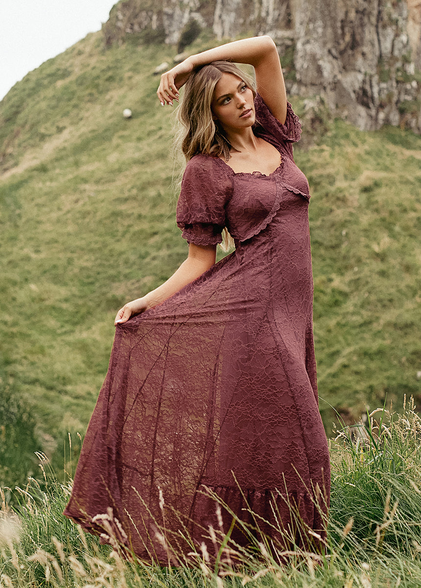 Julietta Dress in Mahogany
