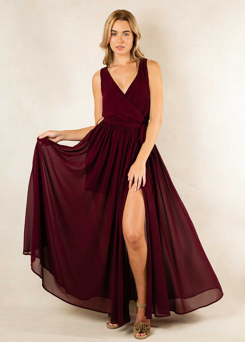 Miriam Dress in Plum