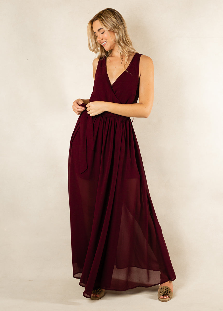 Miriam Dress in Plum