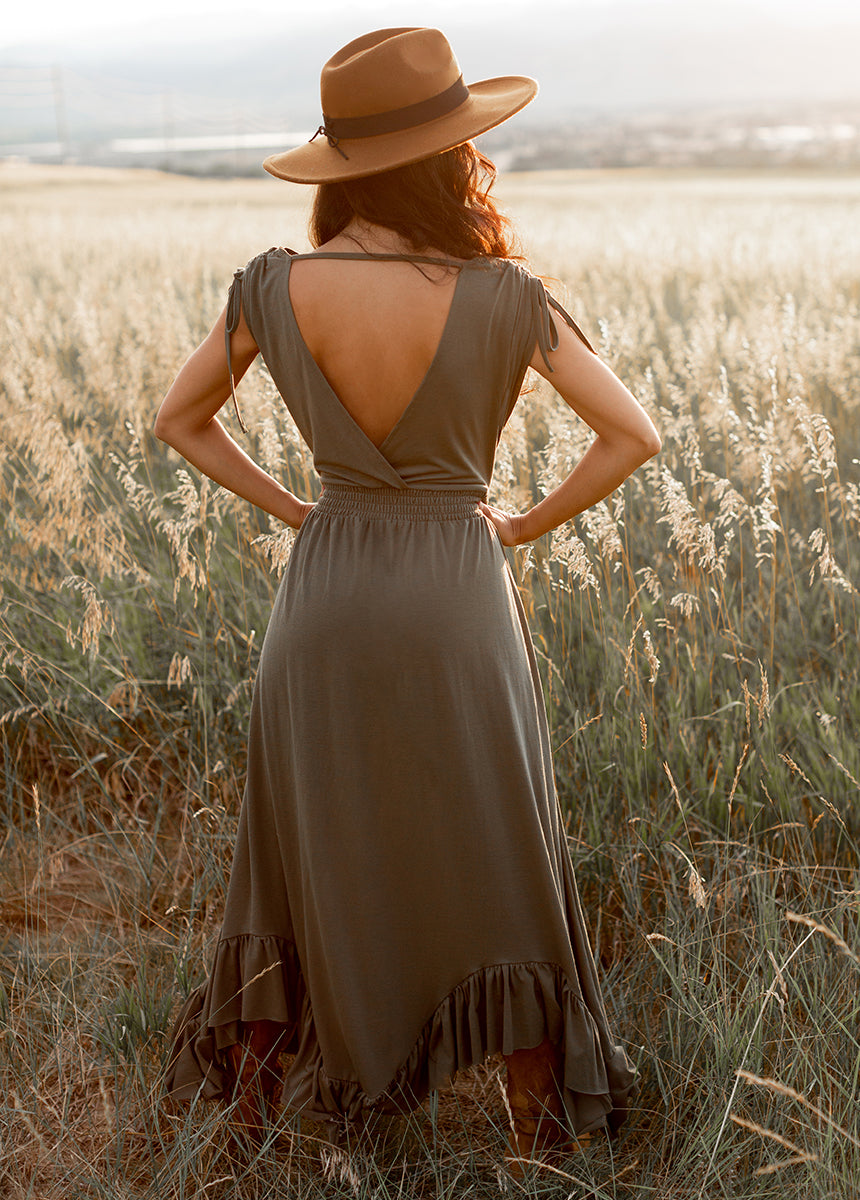 Giovanna Dress in Army Green