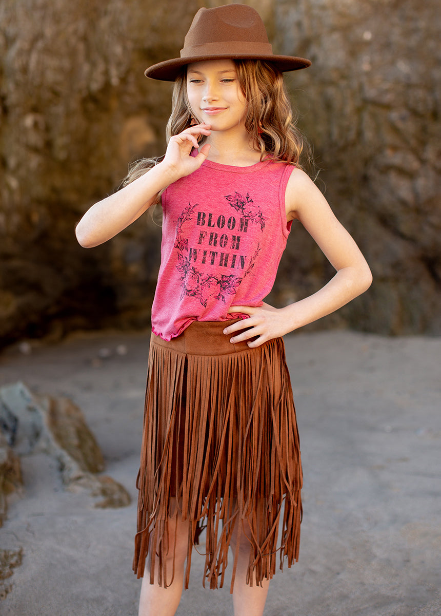 Neila Tank in Heather Wild Rose