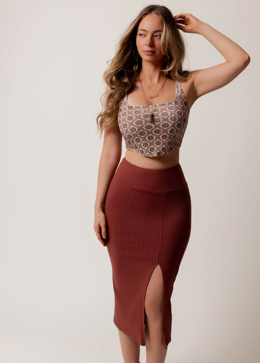 Whitley Skirt in Cedar