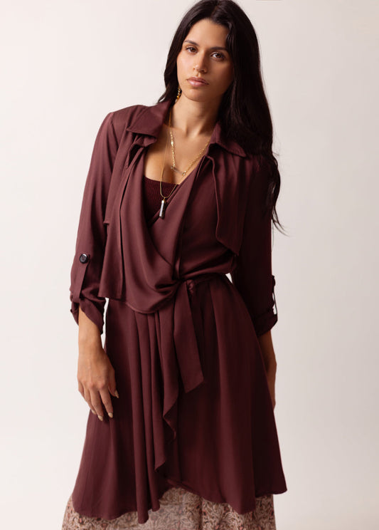 Winslet Duster in Mahogany