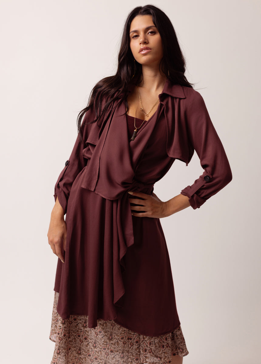 Winslet Duster in Mahogany