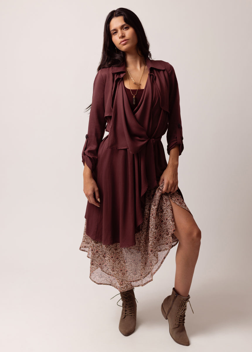 Winslet Duster in Mahogany