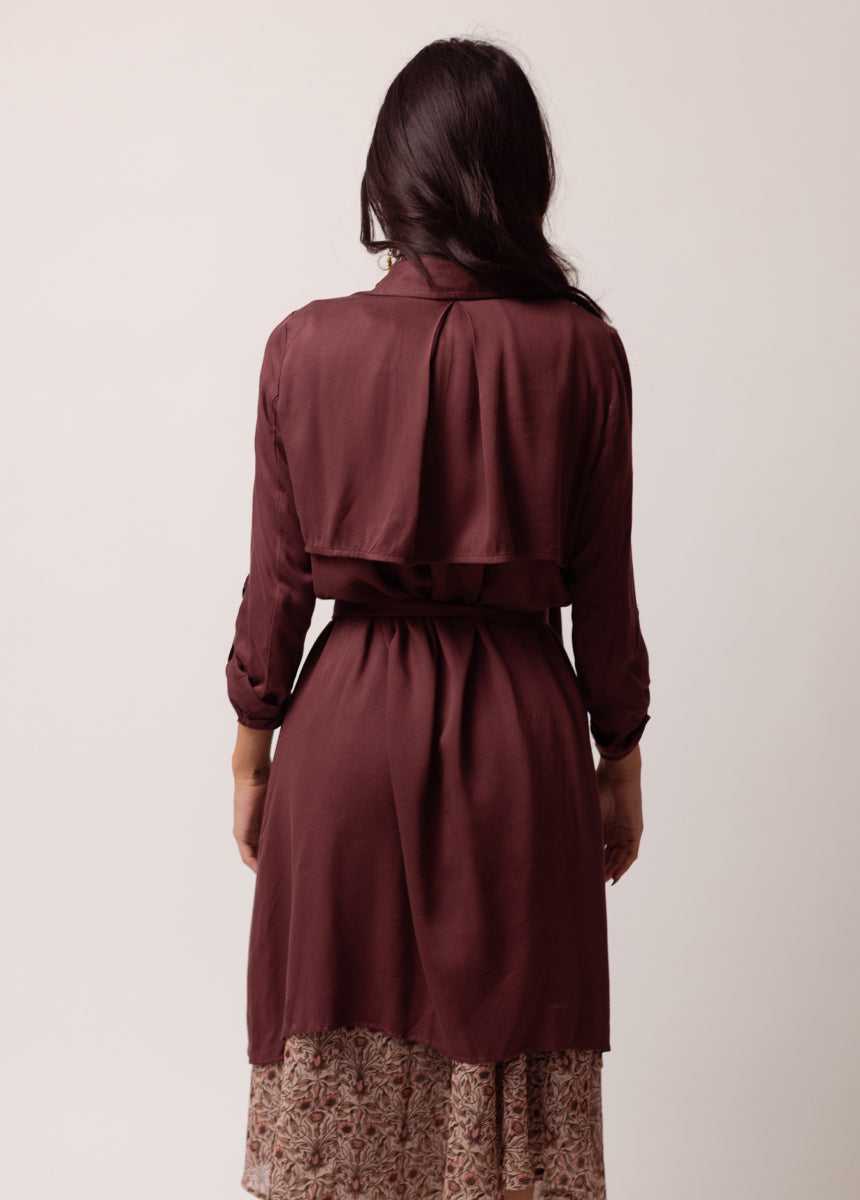 Winslet Duster in Mahogany