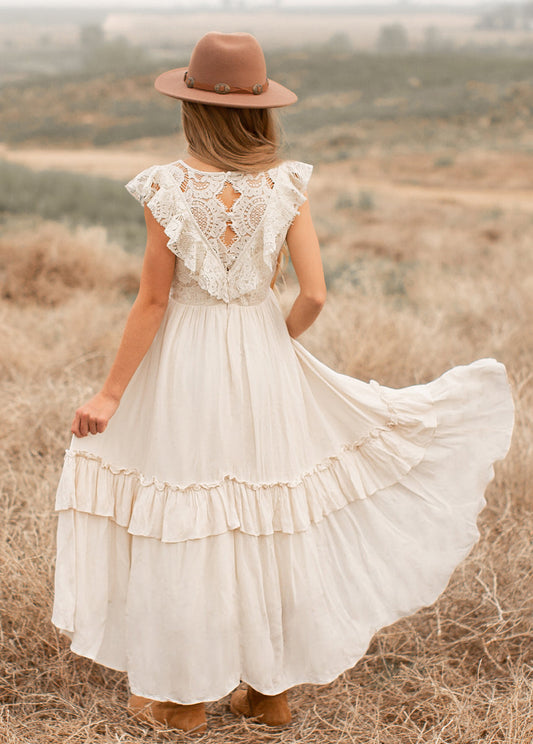 Lacy Petticoat Dress in Cream