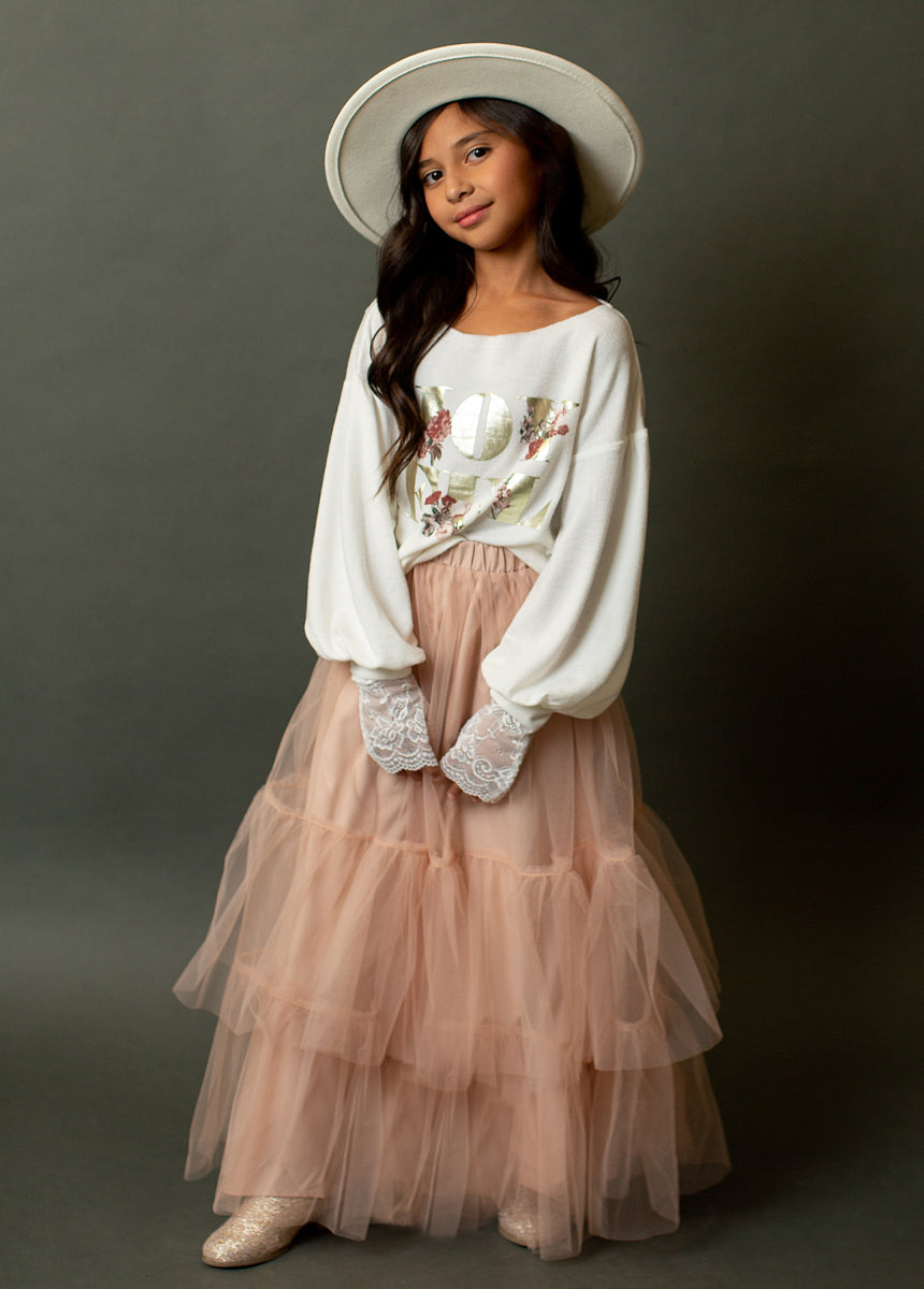 Zenni Skirt in Blush