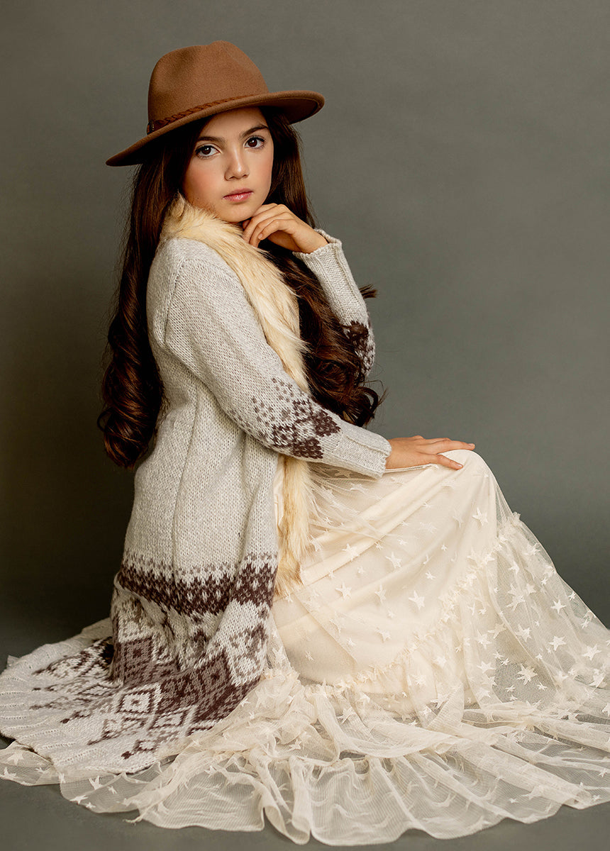 Tillie Duster in Oatmeal Pattern