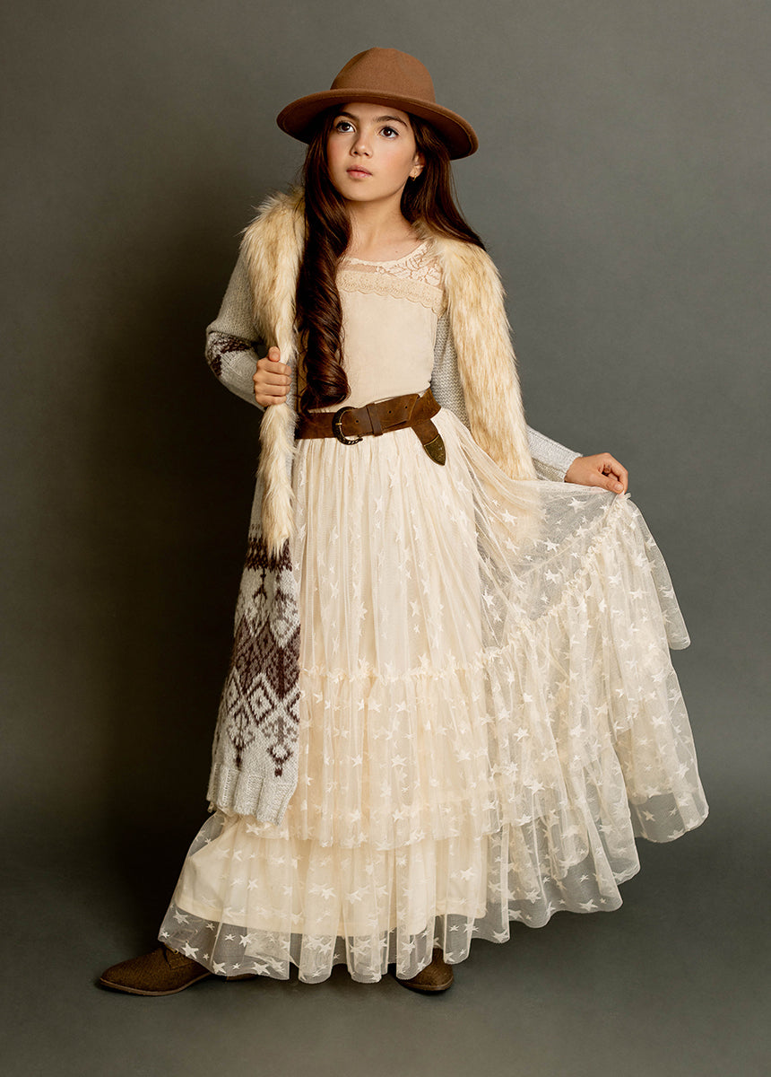 Tillie Duster in Oatmeal Pattern