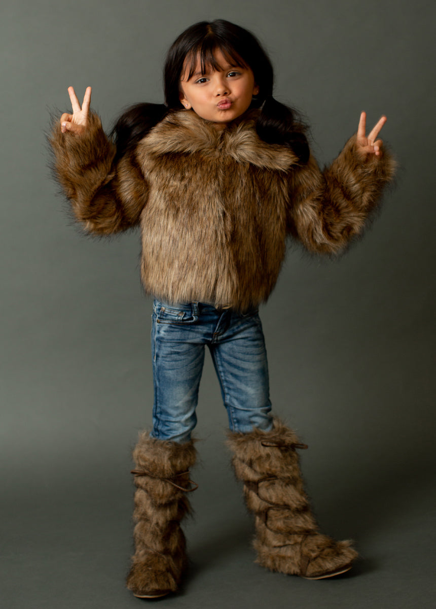 Zoe Boots in Faux Wolf