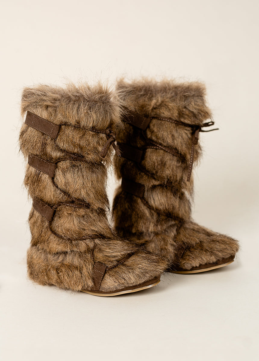 Zoe Boots in Faux Wolf