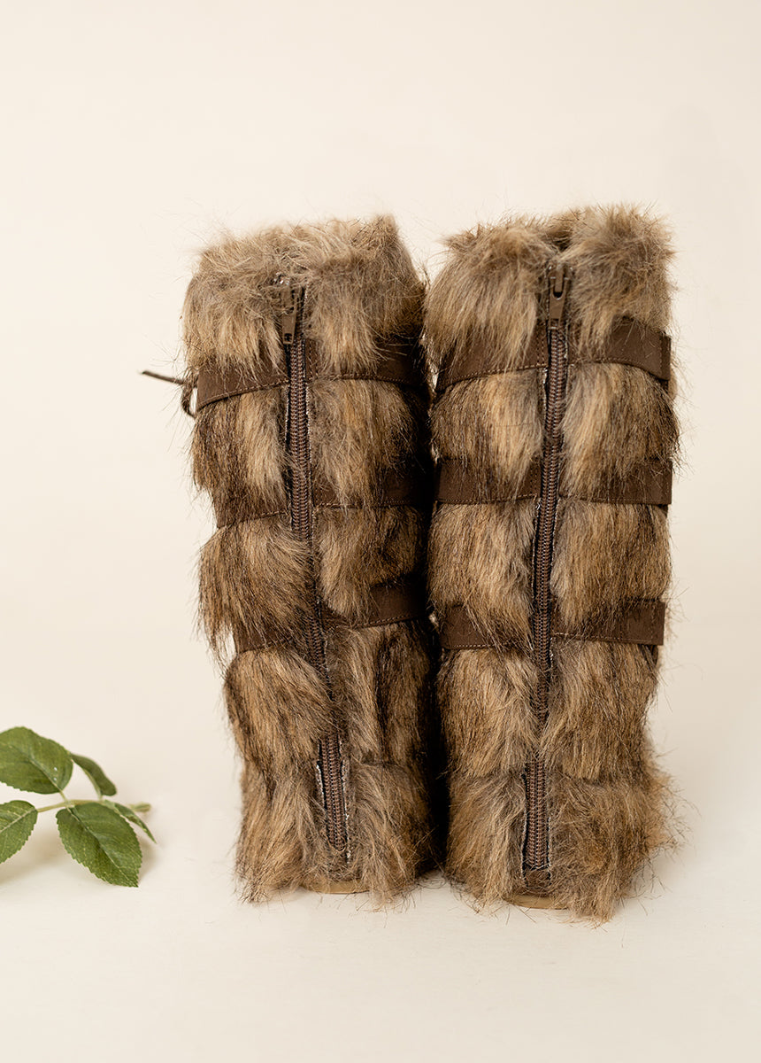 Zoe Boots in Faux Wolf